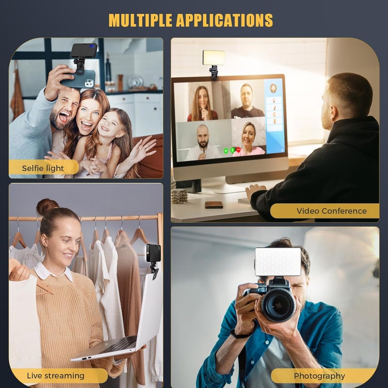 MACTREM 168 LED Selfie Light for iPhone,Portable Phone Light Clip, 3000Mah 3 Modes Rechargeable Alix Earle Lighting for Video Recording,for iPhone,Camera,Laptop,iPad,Video Conference,TikTok,Makeup - Image 4